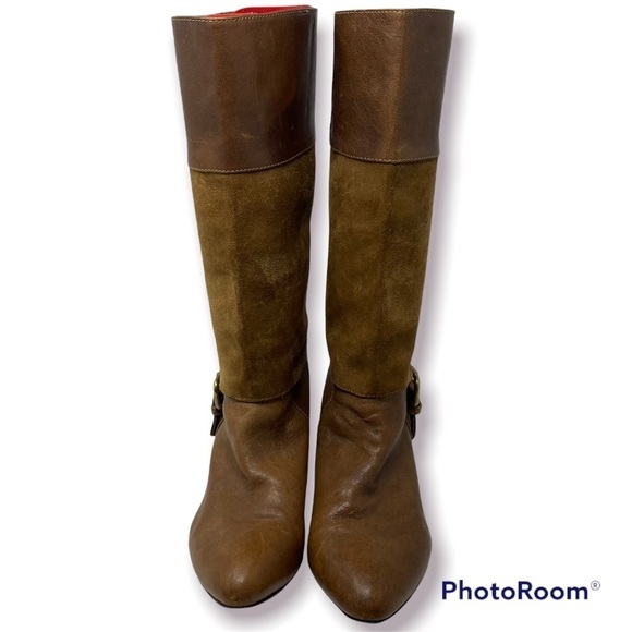 Lucky Brand Leather & Suede Boots - Almond Toe - Size 38 - Picture 3 of 11